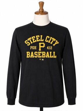 Fanatics Pittsburgh Pirates Steel City Baseball Youth Medium Long Sleeve Shirt